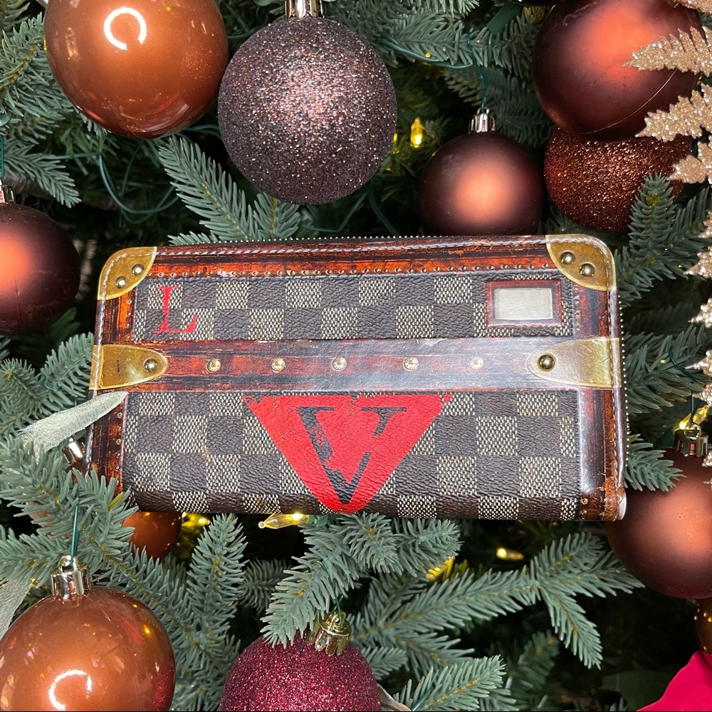 Louis Vuitton Black Zippy Transformed Damier Ebene Time Trunk Wallet